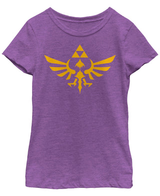 Nintendo Girl'sLegend of Zelda Triforce Graphic Tee Purple Size Medium