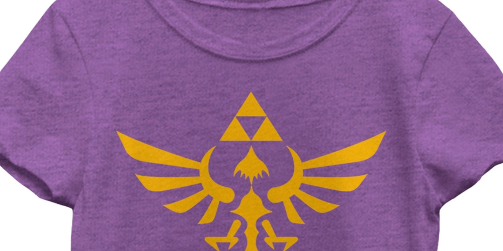 Nintendo Girl'sLegend of Zelda Triforce Graphic Tee Purple Size Medium