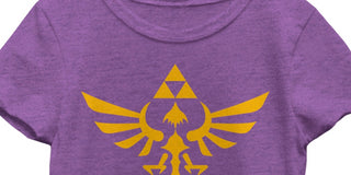 Nintendo Girl'sLegend of Zelda Triforce Graphic Tee Purple Size Medium