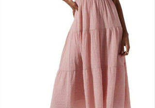Astr The Label Pink Tiered Dress - Size Large