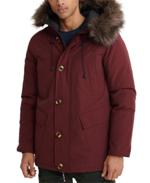 Superdry Men's Rookie Parka Size MEDIUM  Color Burgundy