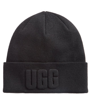 UGG Men's 3D Logo Cuff Beanie Black Size Regular