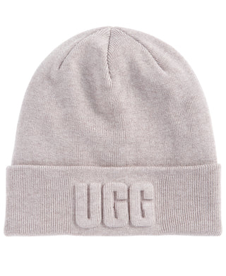 UGG Men's 3D Logo Cuff Beanie Gray Size Regular