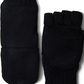 UGG Unisex Knit Flip Mitten with Leather Palm Patch Extreme Cold Weather Gloves Black Size Small