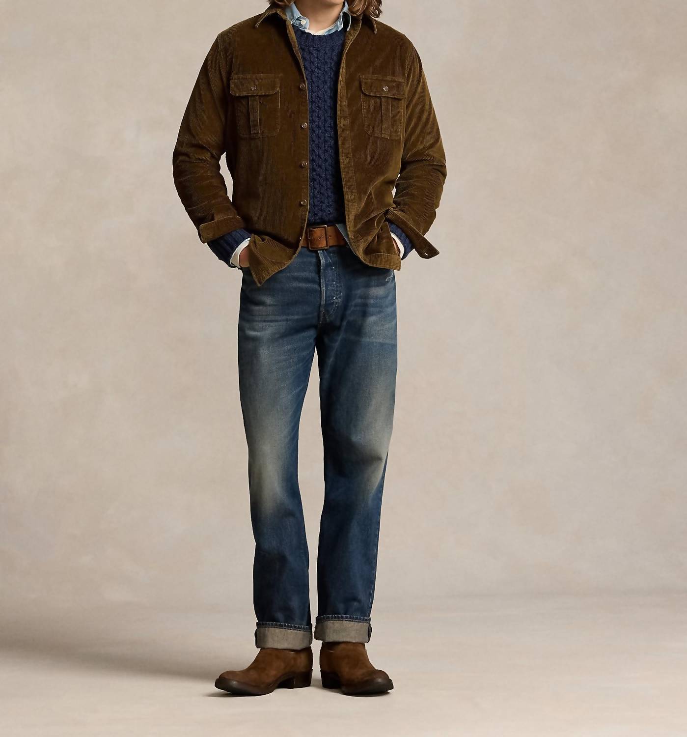 Polo Ralph Lauren - Classic Fit Suede-Patch Corduroy Shirt
