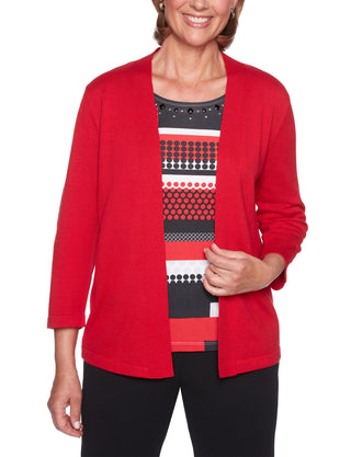 Alfred Dunner Women's Petite Sutton Place Layered-Look Top Size PXL