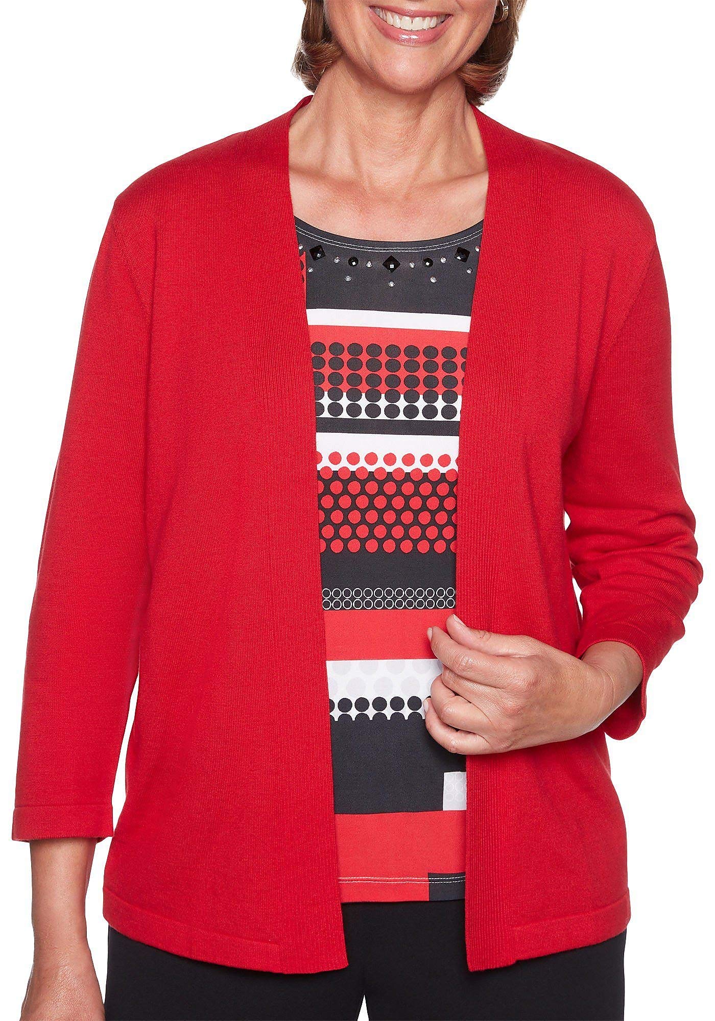 Alfred Dunner Women's Petite Sutton Place Layered-Look Top Size PXL