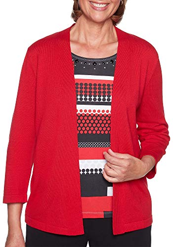 Alfred Dunner Women's Petite Sutton Place Layered-Look Top Size PXL