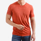 Lucky Brand Men's Burnout V Neck Short Sleeve T-Shirt Red Size Medium