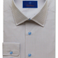 David Donahue Fine Check Dress Shirt, Dune - Size 16.5 32
