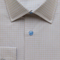 David Donahue Fine Check Dress Shirt, Dune - Size 16.5 32