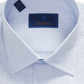 David Donahue Regular Fit Fine Check Dress Shirt In Blue Size 16.5 - 32