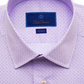David Donahue Slim Fit Lilac Geo Print Dress Shirt Size 16.5 - 32