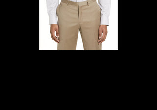 David Donahue Men's White/Dune Trim Fit Dress Shirt Size 15.5 - 32