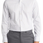 David Donahue Trim Fit Non-Iron Cotton Dress Shirt In White/Brown/Blue