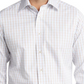 David Donahue Trim Fit Non-Iron Cotton Dress Shirt In White/Brown/Blue