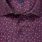 David Donahue Size 16 Wine Mini Paisley Dress Shirt