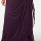 XSCAPE Women's Ruched Lace Gown Purple Size Petite Small