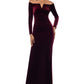 XSCAPE Women's Velvet Off The Shoulder Gown Red Size 10