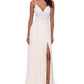 XSCAPE Women's Embroidered Bodice Sleeveless Chiffon Gown Brown Size 2