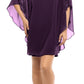 XSCAPE Women's Chiffon Overlay Sheath Dress Purple Size 4Petite
