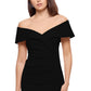 XSCAPE Women's Off the Shoulder Sheath Dress Black Size 12