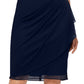 XSCAPE Women's Beaded Yoke Dress Blue Size 4Petite