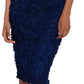 XSCAPE Women's Off The Shoulder Lace Sheath Dress Blue Size 4
