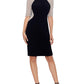 XSCAPE Women's Rhinestone Illusion Sheath Dress Black Size 14