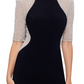 XSCAPE Women's Rhinestone Illusion Sheath Dress Black Size 14