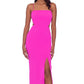 XSCAPE Women's Cutout Slit Gown Pink Size 2