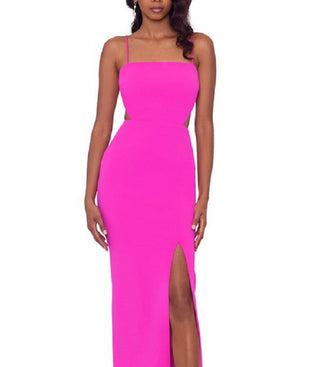 XSCAPE Women's Cutout Slit Gown Pink Size 2