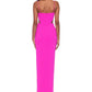 XSCAPE Women's Cutout Slit Gown Pink Size 8