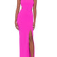 XSCAPE Women's Cutout Slit Gown Pink Size 10