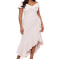 XSCAPE Women's Off The Shoulder Gown Pink Size 20W