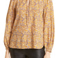 Rebecca Taylor Speckled Fleur Marig Abstract Floral Blouse, Size 12