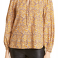Rebecca Taylor Speckled Fleur Marig Abstract Floral Blouse, Size 12