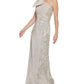 Eliza J Women's Sequin & Satin One Shoulder Gown Beige Size 8