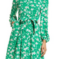 Eliza J Long Sleeve Floral Dress, Green, Size 14