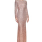 Eliza J Women's Sequin Gown Pink Size 6 Petite