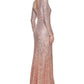 Eliza J Women's Sequin Gown Pink Size 6 Petite
