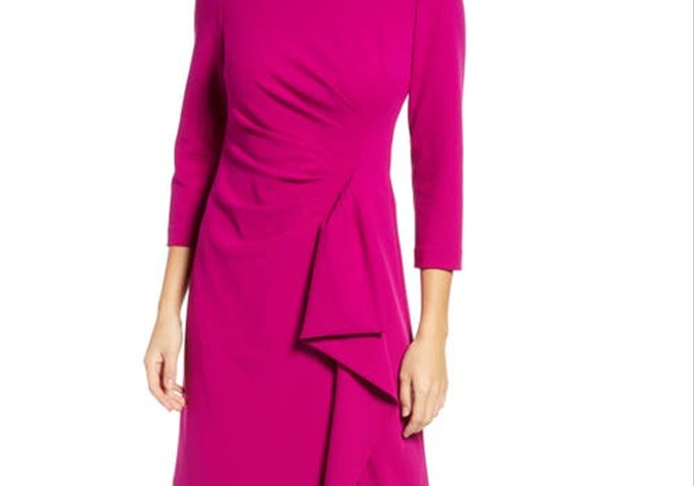 Eliza J Pink Ruffle Cocktail Dress, Size 6