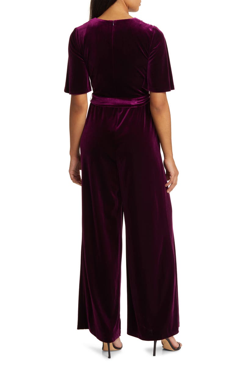 Eliza J Faux Wrap Jumpsuit Blue, Size 18