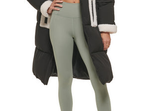 levi's Faux Shearling Trim Puffer Parka in Black Size X-Small