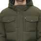 Zara Men Green Quilted Parka Hoody Jacket Size M