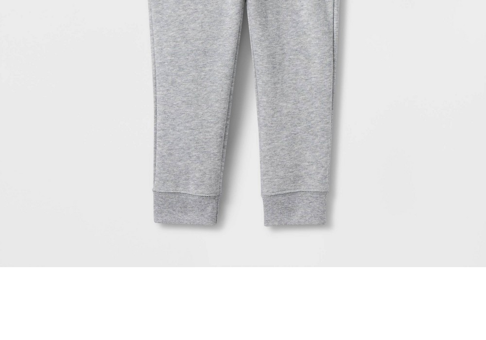 Toddler Girls' Solid Fleece Jogger Pants Cat & Jack Gray Size 5T