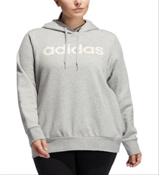 adidas Women's Essentials Fleece Hoodie Gray Size 3X