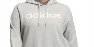adidas Women's Essentials Fleece Hoodie Gray Size 3X