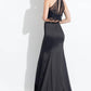 Rachel Allan - Lace Stretch Satin Two-piece Gown