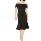 28Th & Park Women's Velvet Off The Shoulder Dress Brown Size 10